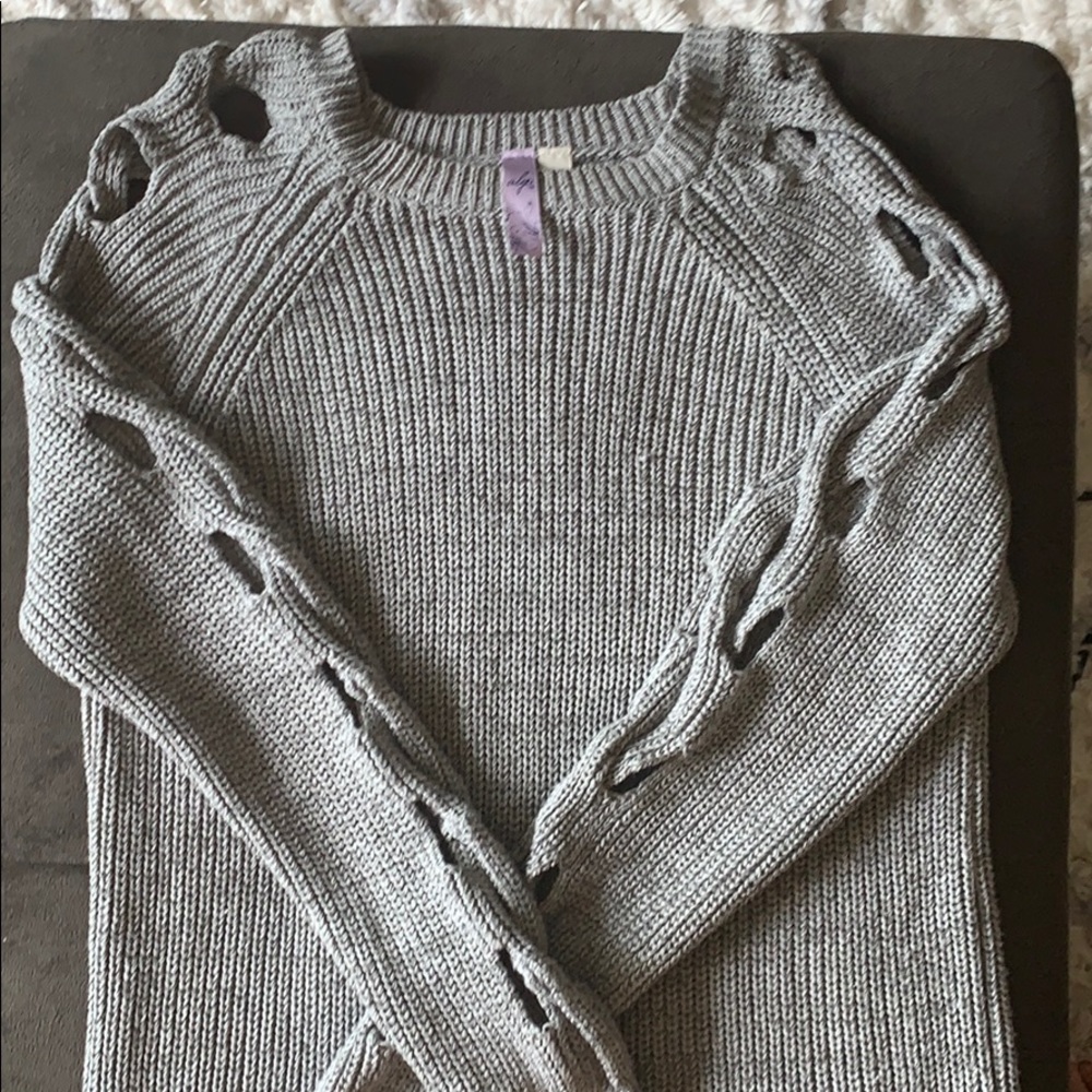 Grey knit sweater